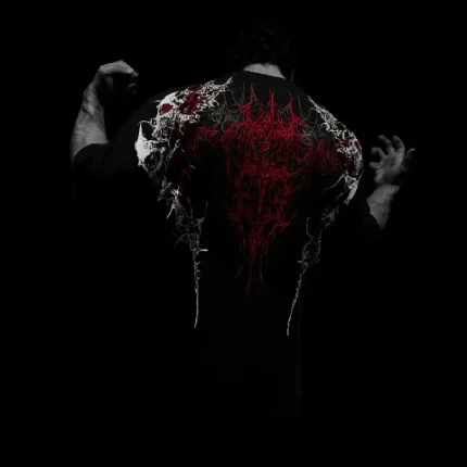 Breathedivinity Bone Splitter Oversized T Shirt [HEAVENLY RED] (2)