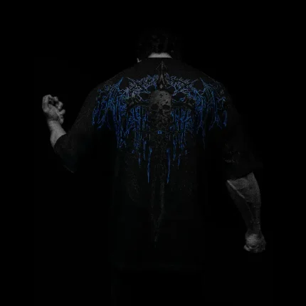 Breathedivinity Bone Splitter Oversized T Shirt [MOONLIGHT BLUE] (3)