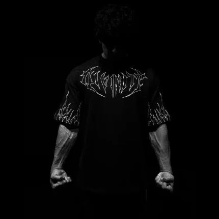 Breathedivinity Bone Splitter Oversized T Shirt [VOID BLACK] (3)