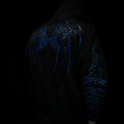 Breathedivinity Dragon Soul Oversized Pullover Hoodie [Moonlight Blue] (1)