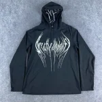 Breathedivinity Mens Large Black White Sweatshirt Slim Fit Hoodie (4)
